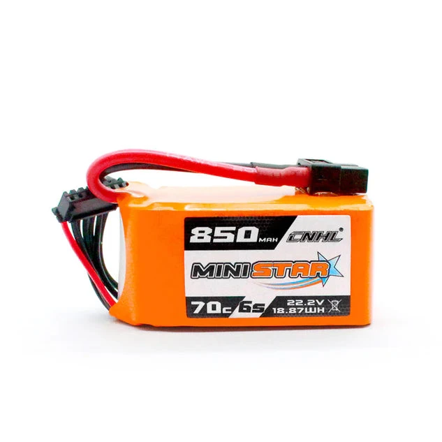 MiniStar 6S 850mAh 70C LiPo Battery With XT60 Connector - Image 2