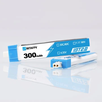 1S 300mAh 30C LiHV Battery With BT2.0 Connector (8pcs) - Image 2