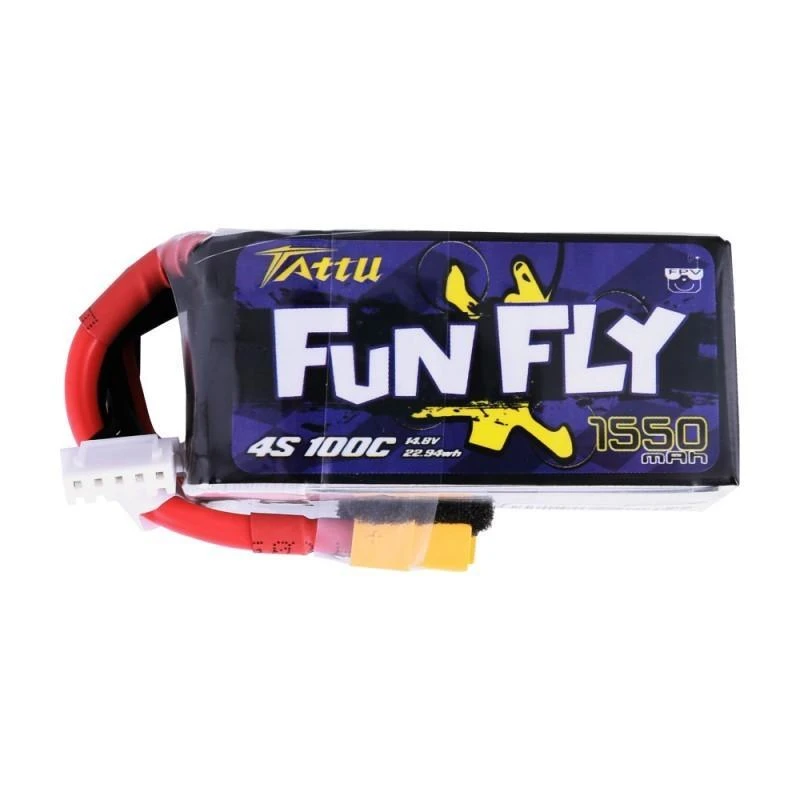 FunFly 4S 1550mAh 100C LiPo Battery With XT60 Connector